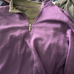 Men’s XXL 3/4 Zip Tommy Bahama pull over. Reversible from purple to green.